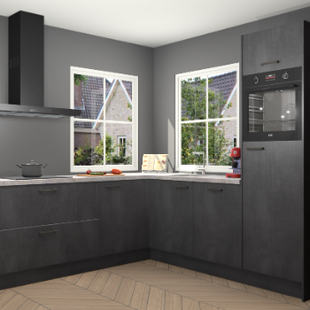 Beton zwarte keuken Pai 110412