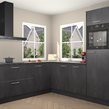 Beton zwarte keuken Pai 110393