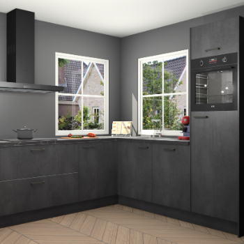 Beton zwarte keuken Pai 110413