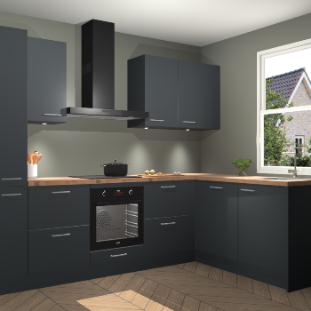 Onyxgrijze keuken Bazel 110427