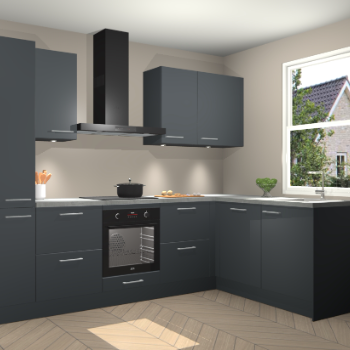 Onyxgrijze keuken Bazel 110475