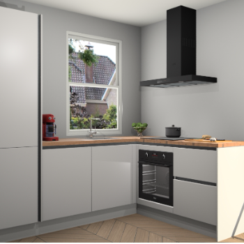 Zijdegrijze greeploze keuken Phuket 110347