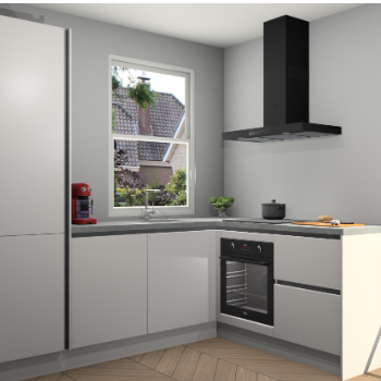 Zijdegrijze greeploze keuken Phuket 110435