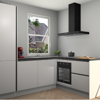 Zijdegrijze greeploze keuken Phuket 110441