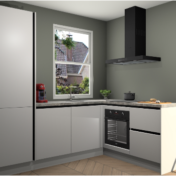 Zijdegrijze greeploze keuken Phuket 110450