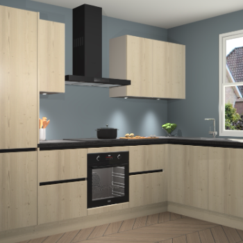 Vuren greeploze keuken Geneve 109818