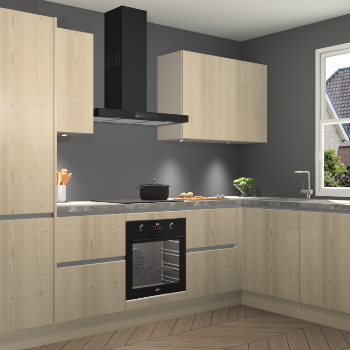 Vuren greeploze keuken Geneve 109836