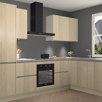 Vuren greeploze keuken Geneve 109879