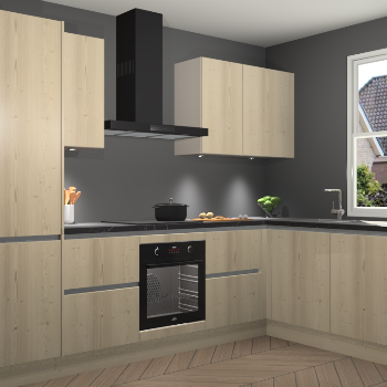 Vuren greeploze keuken Geneve 109892