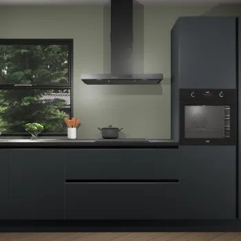 Onyxgrijze greeploze keuken Rome 21419