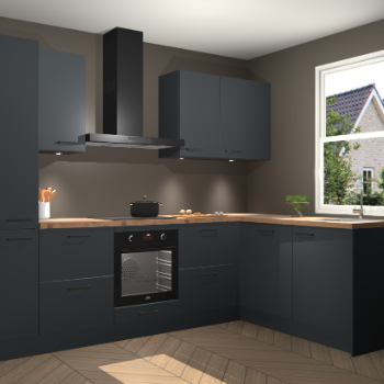 Onyxgrijze keuken Bazel 110430