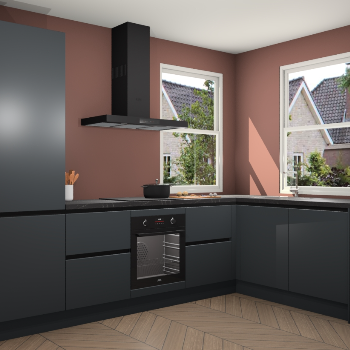 Onyxgrijze greeploze keuken Salzburg 110892