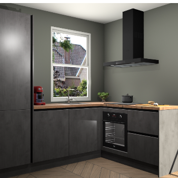 Beton Antraciet greeploze keuken Phuket 110739