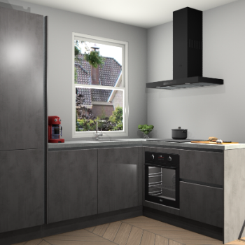 Beton Antraciet greeploze keuken Phuket 110900