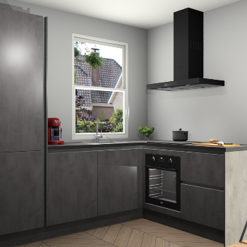 Beton Antraciet greeploze keuken Phuket 110906