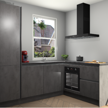 Beton Antraciet greeploze keuken Phuket 110923