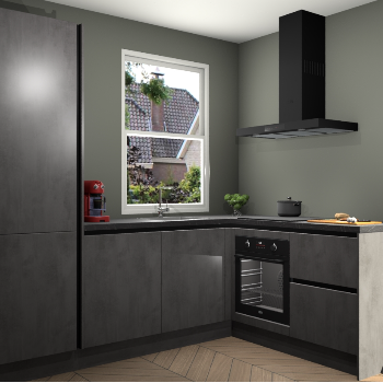 Beton Antraciet greeploze keuken Phuket 110926