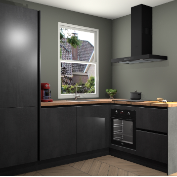 Beton Zwarte greeploze keuken Phuket 110932