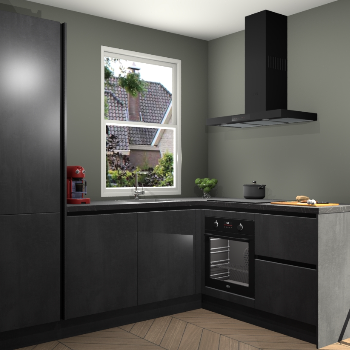 Beton Zwarte greeploze keuken Phuket 111214