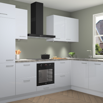 Sneeuwwitte hoogglans keuken Geneve 110421