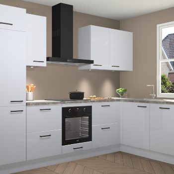 Sneeuwwitte hoogglans keuken Geneve 110424