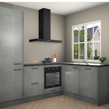 Beton parelgrijze keuken Linz 22030
