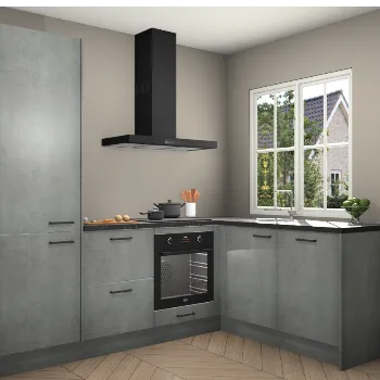 Beton parelgrijze keuken Linz 22030
