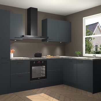 Onyxgrijze keuken Bazel 110551