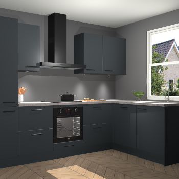 Onyxgrijze keuken Bazel 110556