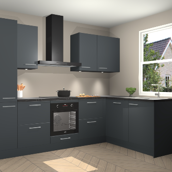 Onyxgrijze keuken Bazel 21905