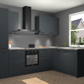 Onyxgrijze keuken Bazel 110550