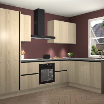 Vuren greeploze keuken Bazel 111530