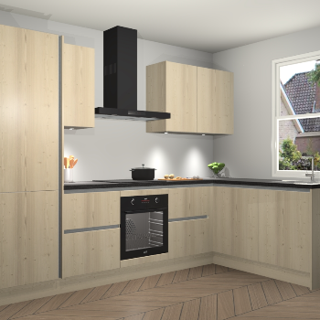 Vuren greeploze keuken Bazel 111533