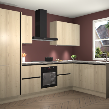 Vuren greeploze keuken Bazel 111554