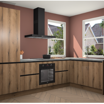 Goud Eiken greeploze keuken Salzburg 111313