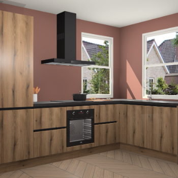 Goud Eiken greeploze keuken Salzburg 111314