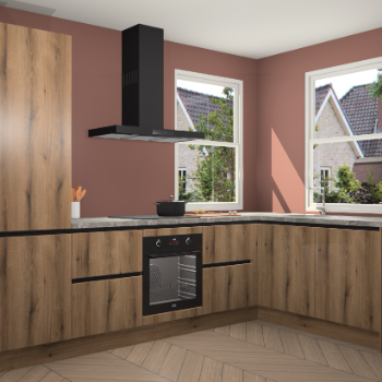 Goud Eiken greeploze keuken Salzburg 111315