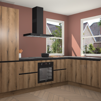 Goud Eiken greeploze keuken Salzburg 111317