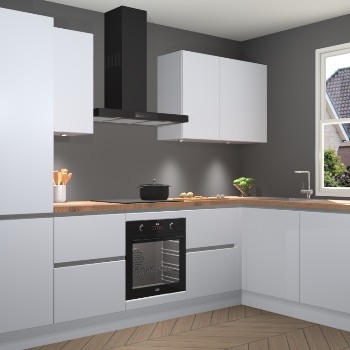 Sneeuwwitte greeploze keuken Geneve 111284