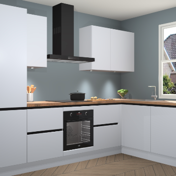 Sneeuwwitte greeploze keuken Geneve 111287