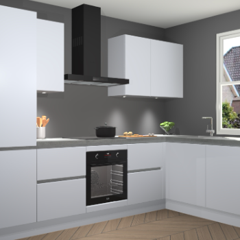 Sneeuwwitte greeploze keuken Geneve 111353