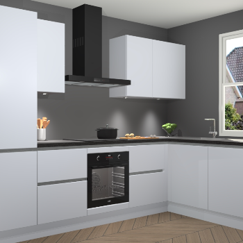 Sneeuwwitte greeploze keuken Geneve 111361