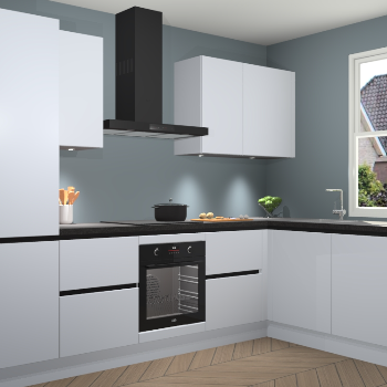 Sneeuwwitte greeploze keuken Geneve 111364