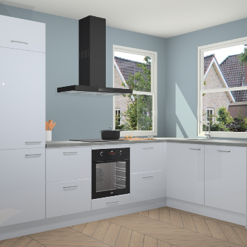 Sneeuwwitte hoogglans keuken Salzburg 111458