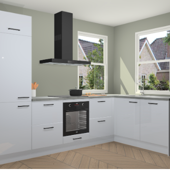 Sneeuwwitte hoogglans keuken Salzburg 111468