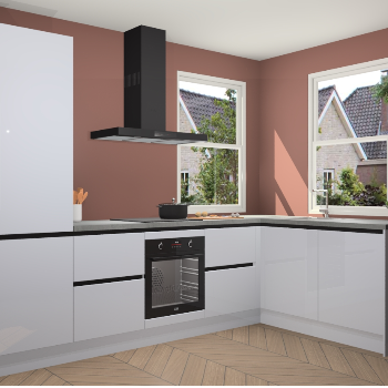 Sneeuwwitte hoogglans greeploze keuken Salzburg 111478