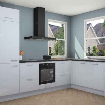 Sneeuwwitte hoogglans keuken Salzburg 111459