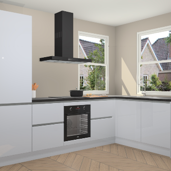 Sneeuwwitte hoogglans greeploze keuken Salzburg 111464