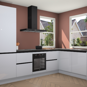 Sneeuwwitte hoogglans greeploze keuken Salzburg 111479