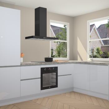 Sneeuwwitte hoogglans greeploze keuken Salzburg 111465